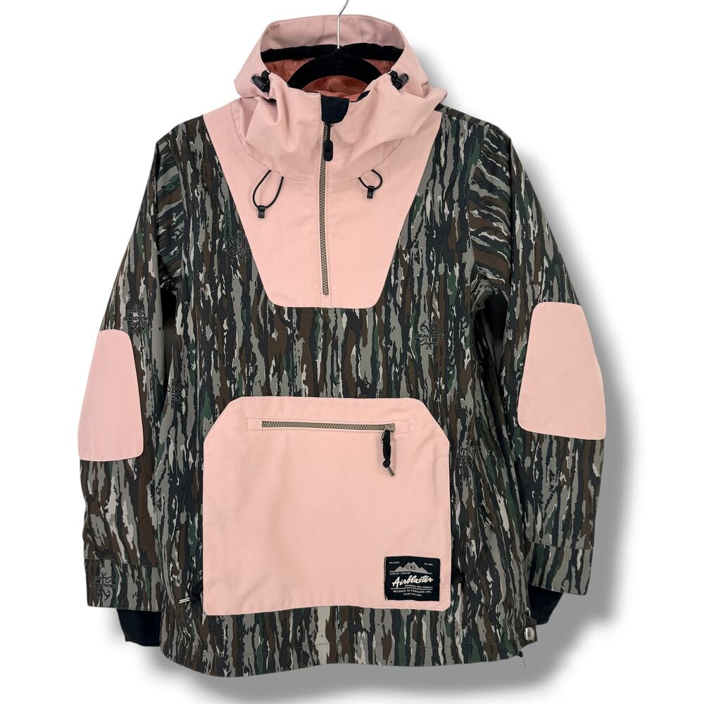 Airblaster Realtree APX Freedom Sz XS Pink Camo 10K Anorak Snowboard Jacket